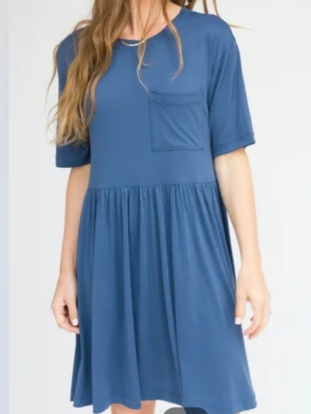 Agnes & Dora Blue Pocket Swing Dress